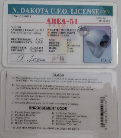 Alien,alien license,ufo,alien,license,north_dakota,north_dakota ufo,drivers license,alien drivers license 